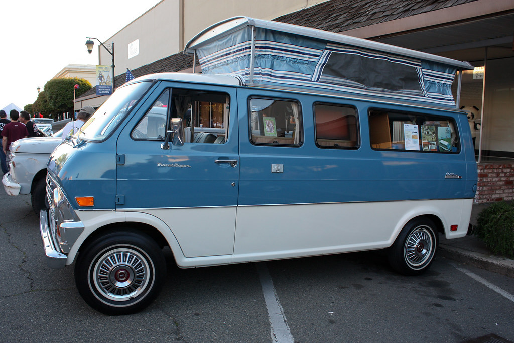 ford econoline camper van with pop up roof