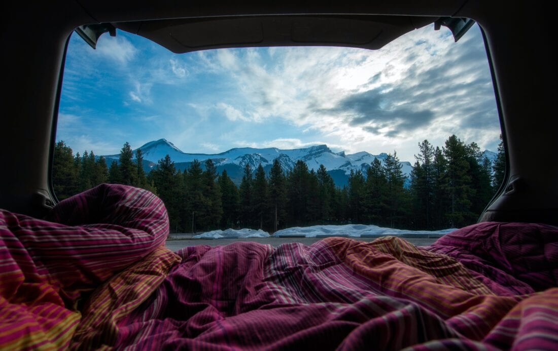 overnight parking and sleeping in a van